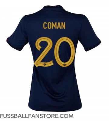 Frankreich Kingsley Coman #20 Replik Heimtrikot Damen WM 2022 Kurzarm